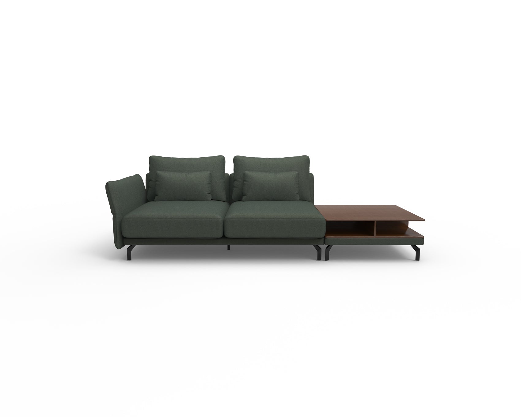 Seagull 2 Seater Sofa with Shelf Table (Right)